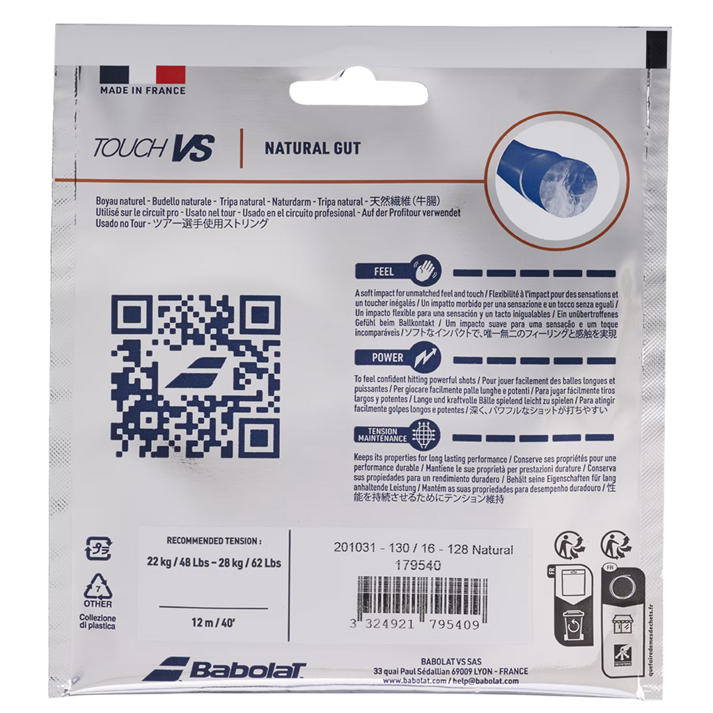 Babolat Touch VS Natural Gut Tennis String