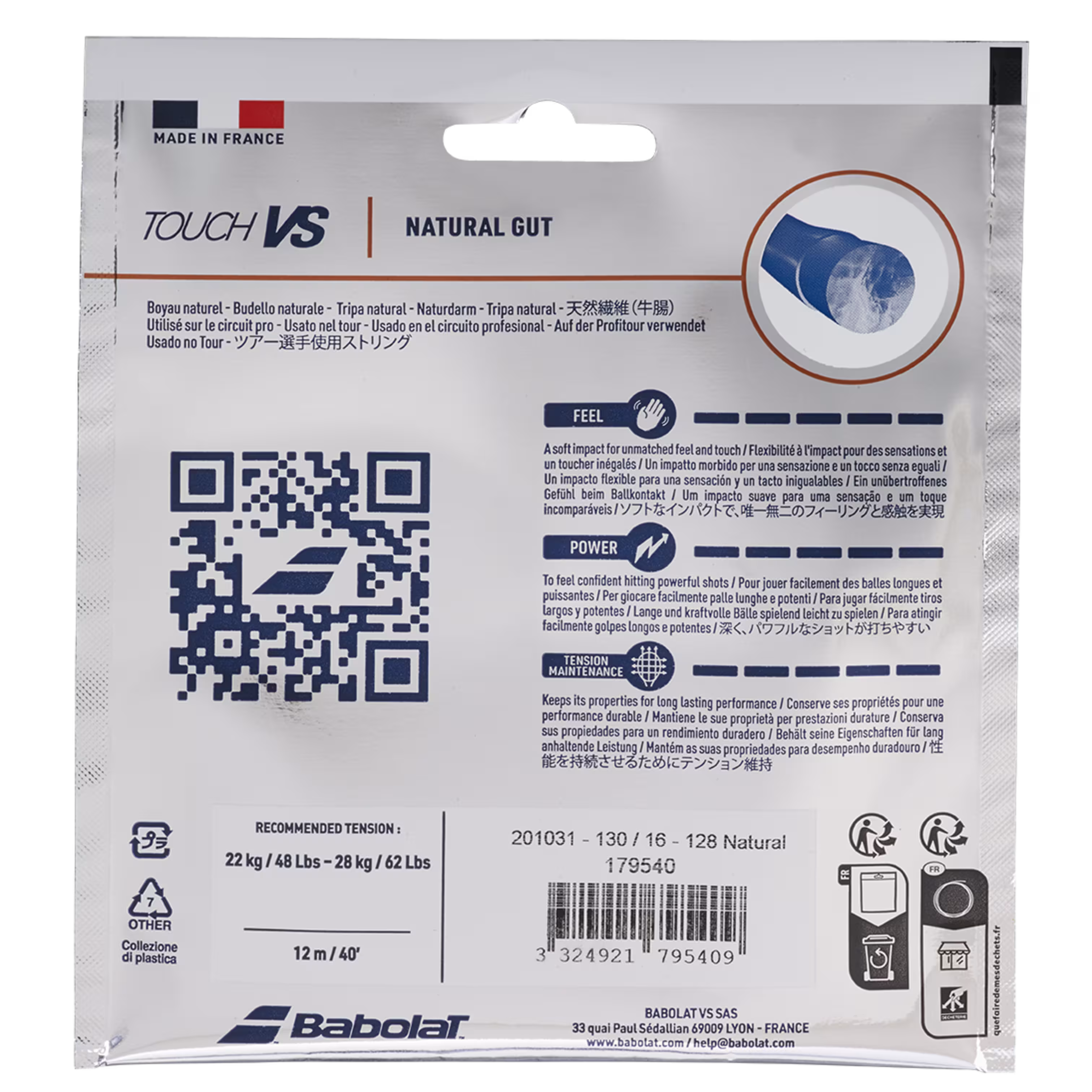 Babolat Touch VS Natural Gut Tennis String